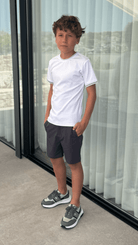 Boy's Striped Cuff T-Shirt - White - Vincentius