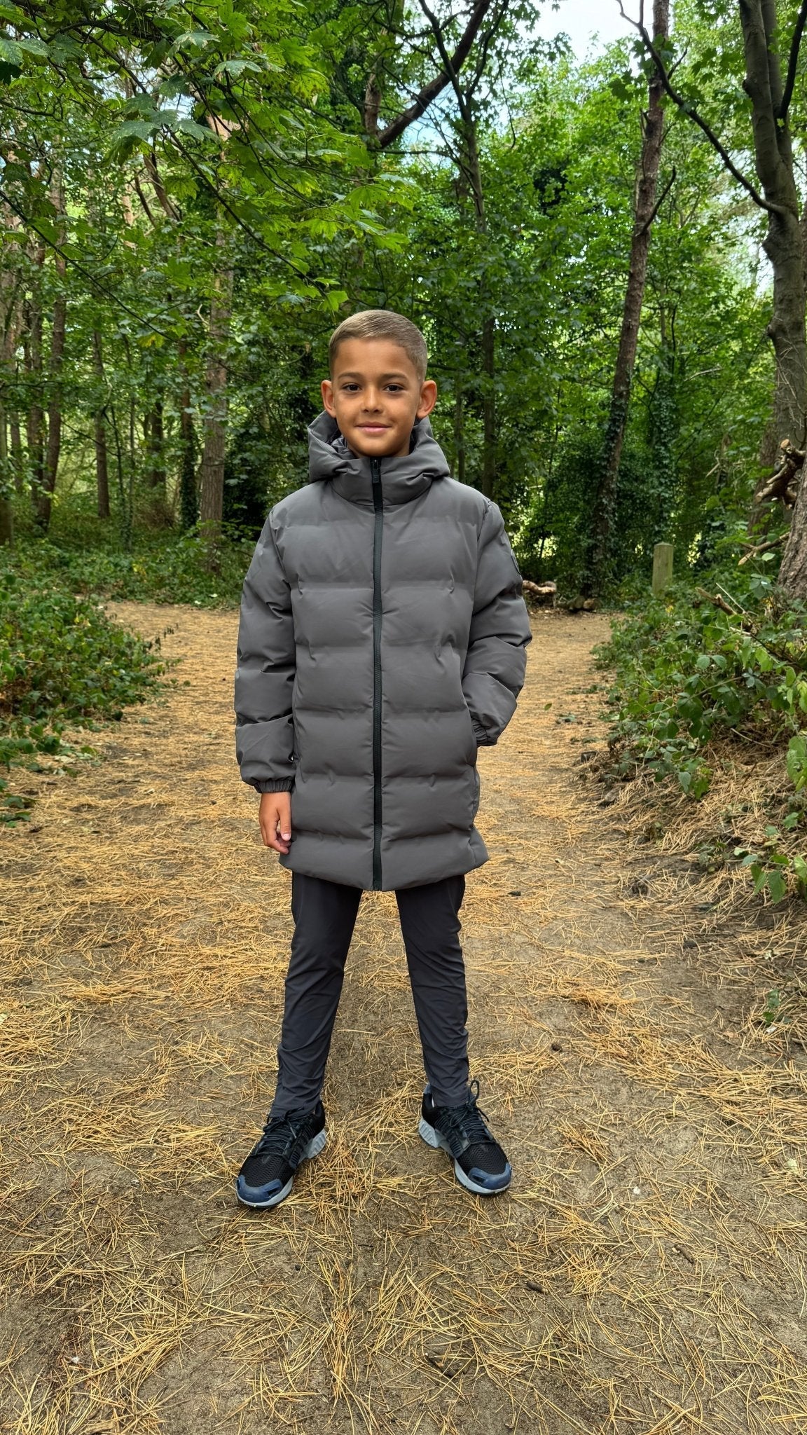 Boy's Technical Parka - Charcoal - Vincentius