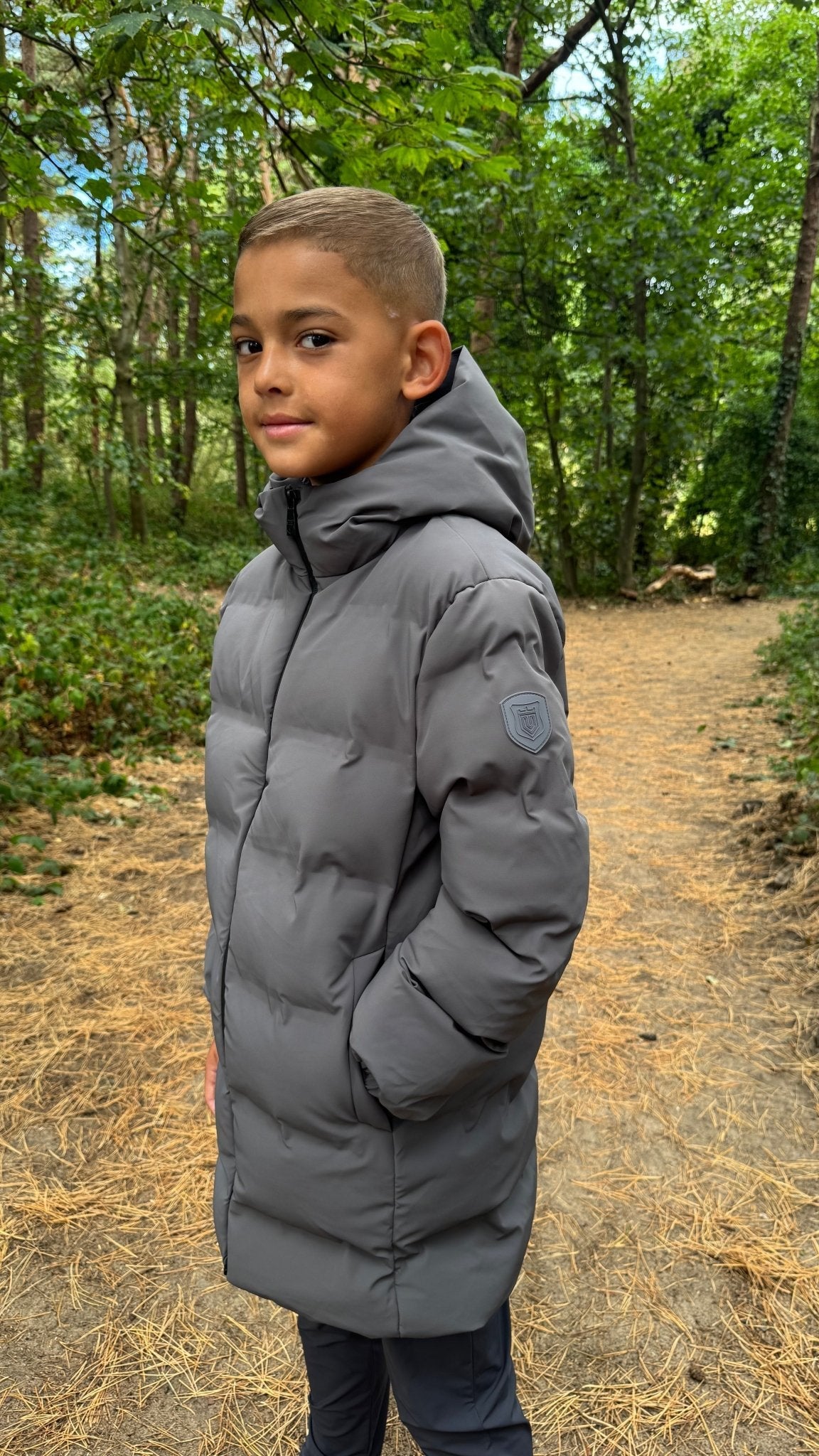 Boy's Technical Parka - Charcoal - Vincentius