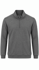 Commuter 1/4 Zip Jumper - Grey Marl - Vincentius