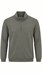 Commuter 1/4 Zip Jumper - Slate Green - Vincentius