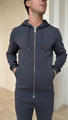 Commuter Zip Through Hoodie - Graphite - Vincentius
