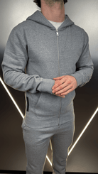 Full Zip Silicone Badge Every Day Tracksuit - Grey Marl - Vincentius