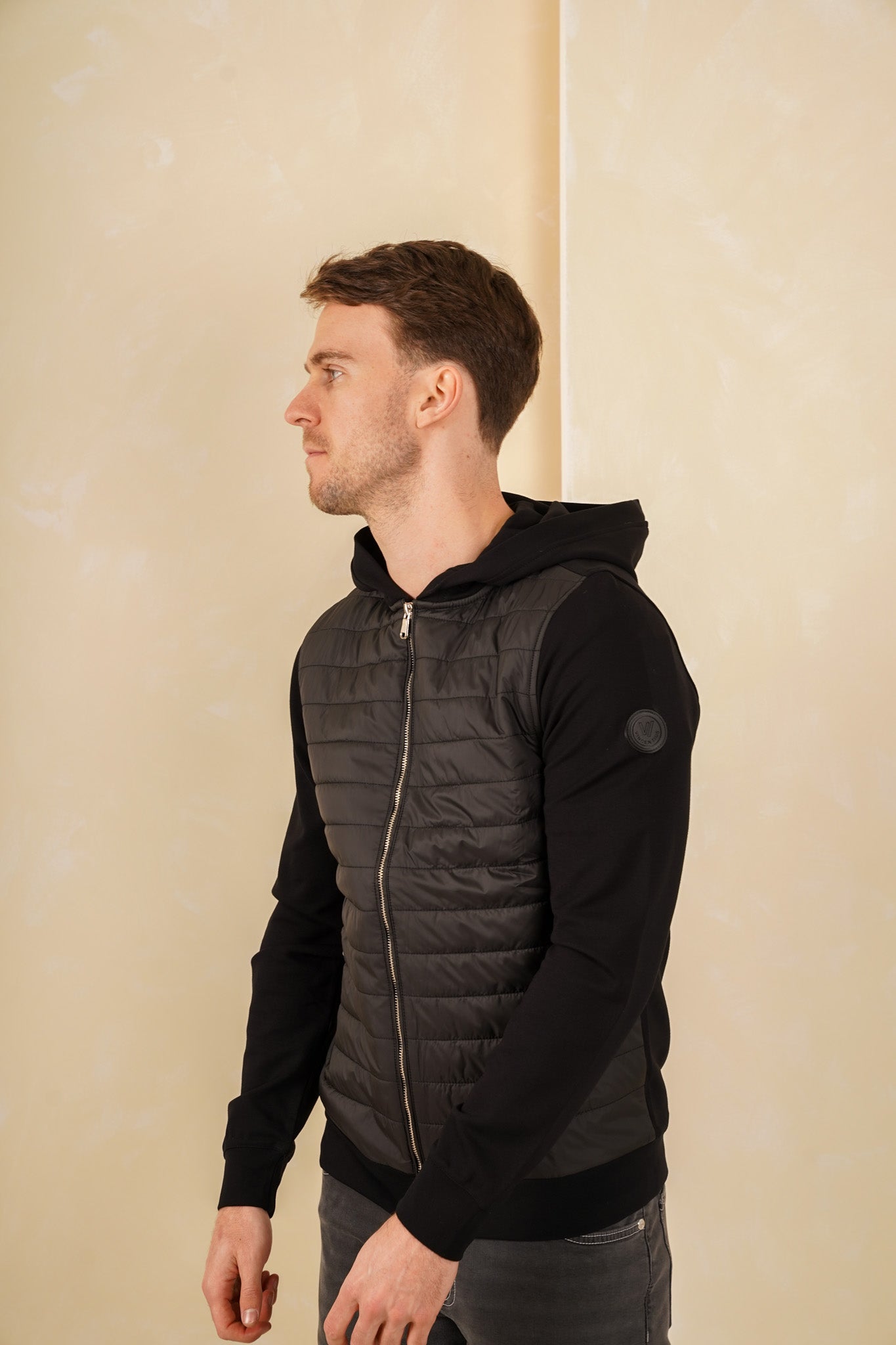 Hybrid Quilted Jacket - Black - Vincentius