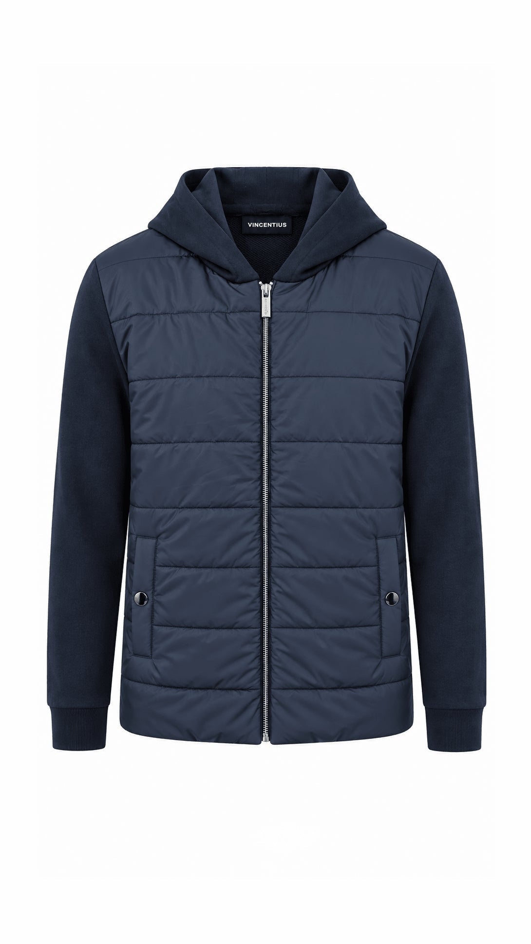 Hybrid Quilted Jacket - Navy (Pre-Order Dispatch 16/9/26) - Vincentius