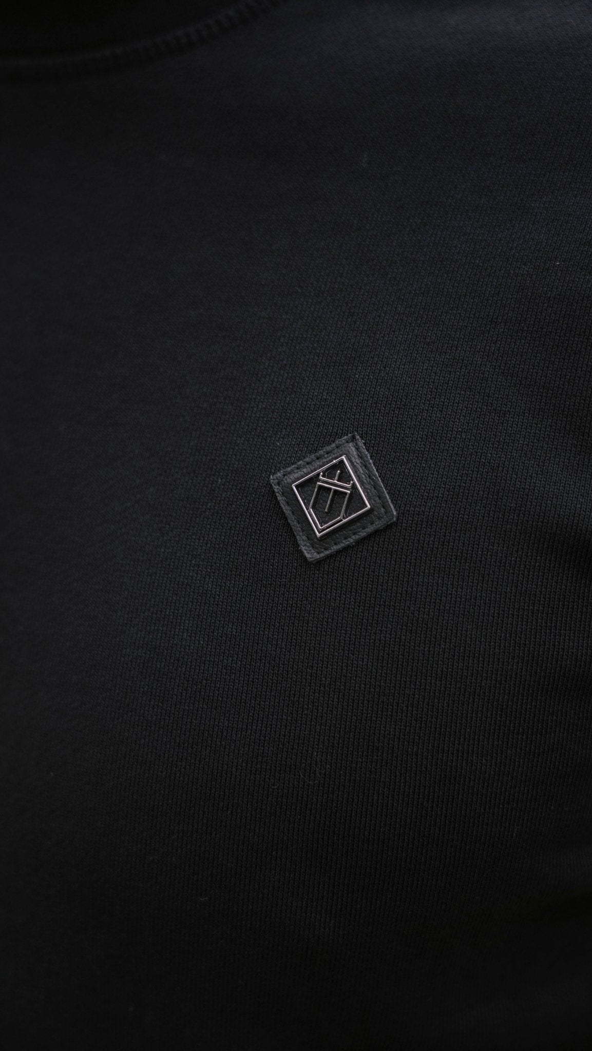 Loopback Crew Neck Jumper - Black - Vincentius