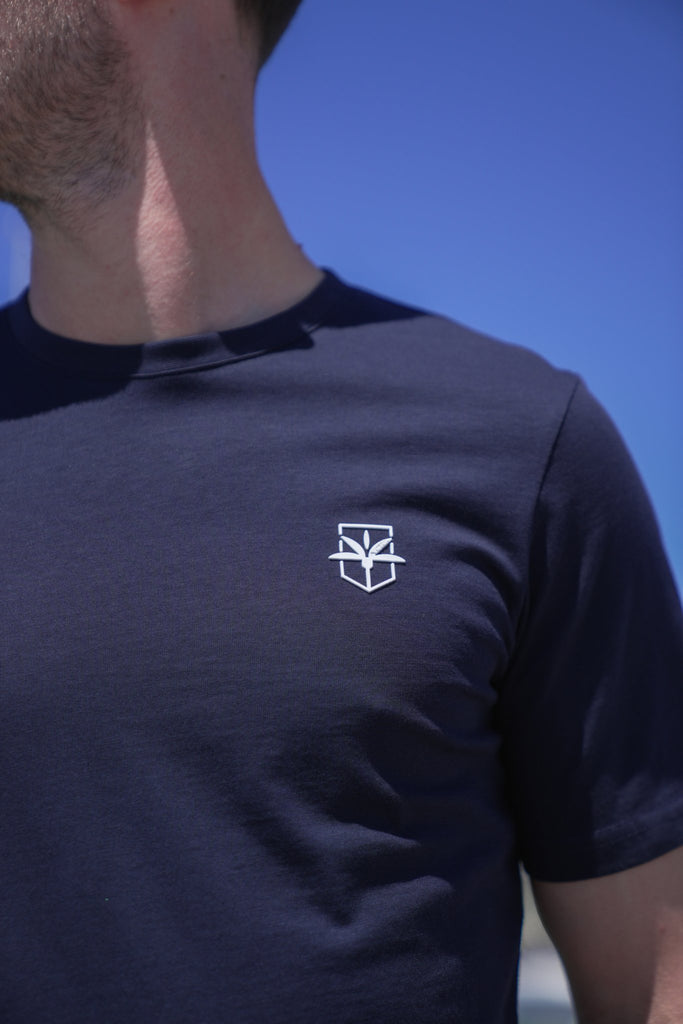 Luxe Resort Palm T-Shirt - Navy - Vincentius