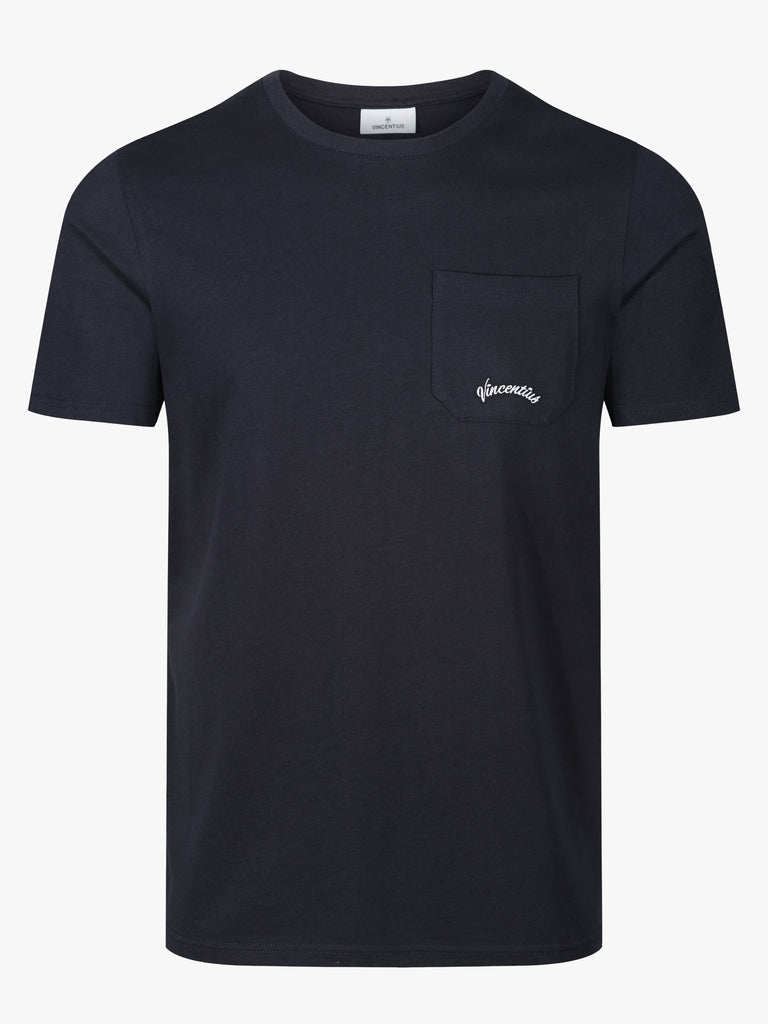 Luxe Resort Pocket Embroidery T-Shirt - Navy - Vincentius
