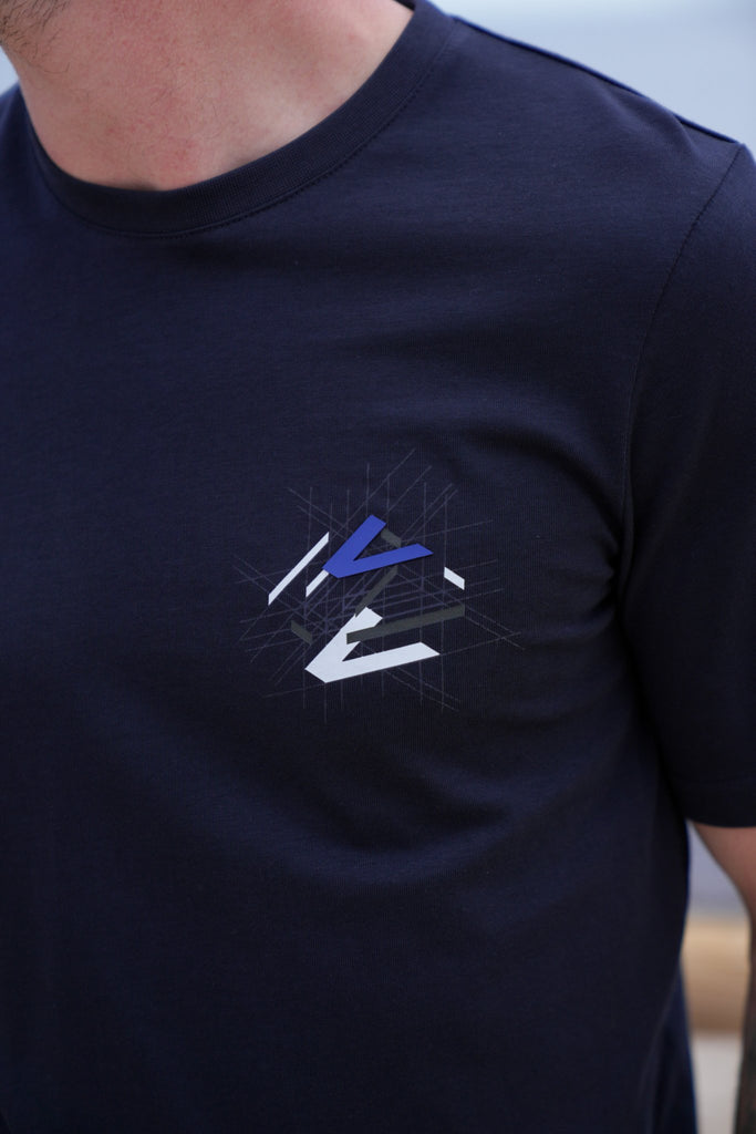 Luxe Shatter T-Shirt - Navy - Vincentius