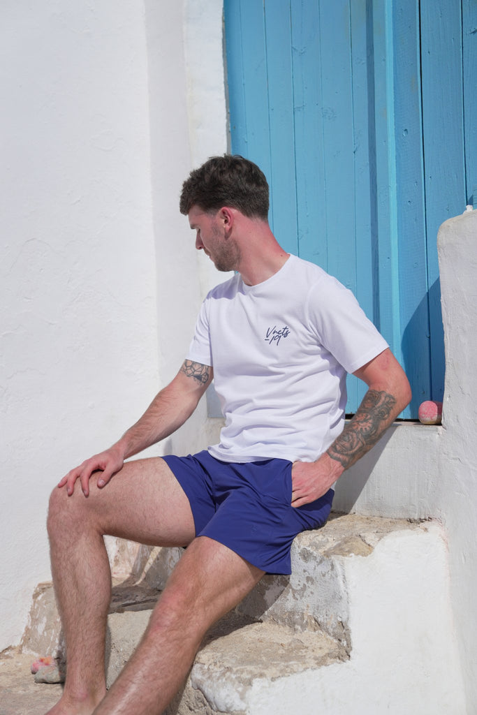 Luxury Embroidered Swim Short - Blue (PRE-ORDER ARRIVING 15TH MAY) - Vincentius