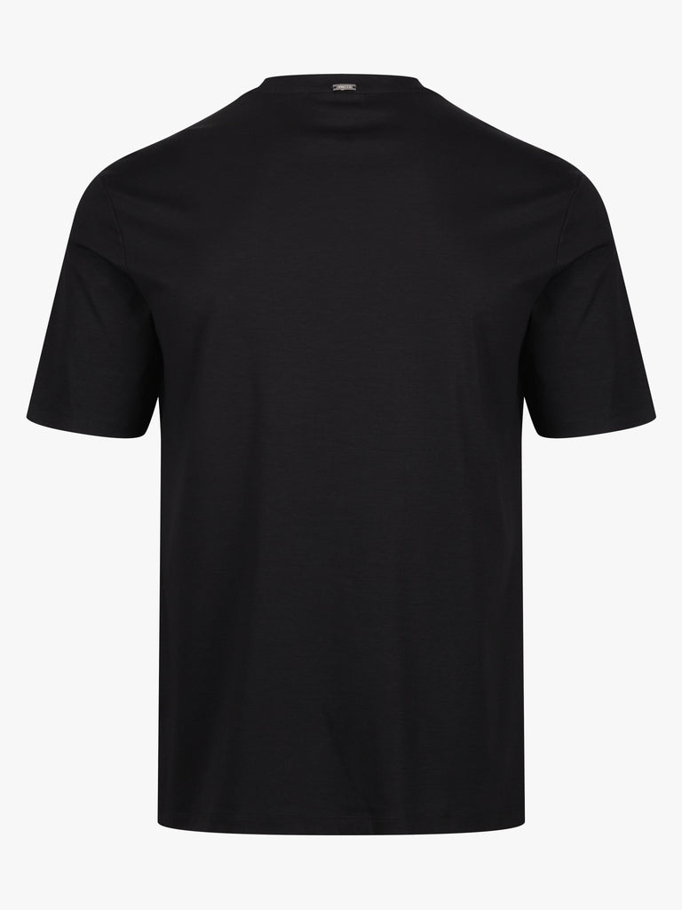 Luxury Mercerised Pocket Logo T-Shirt - Black - Vincentius