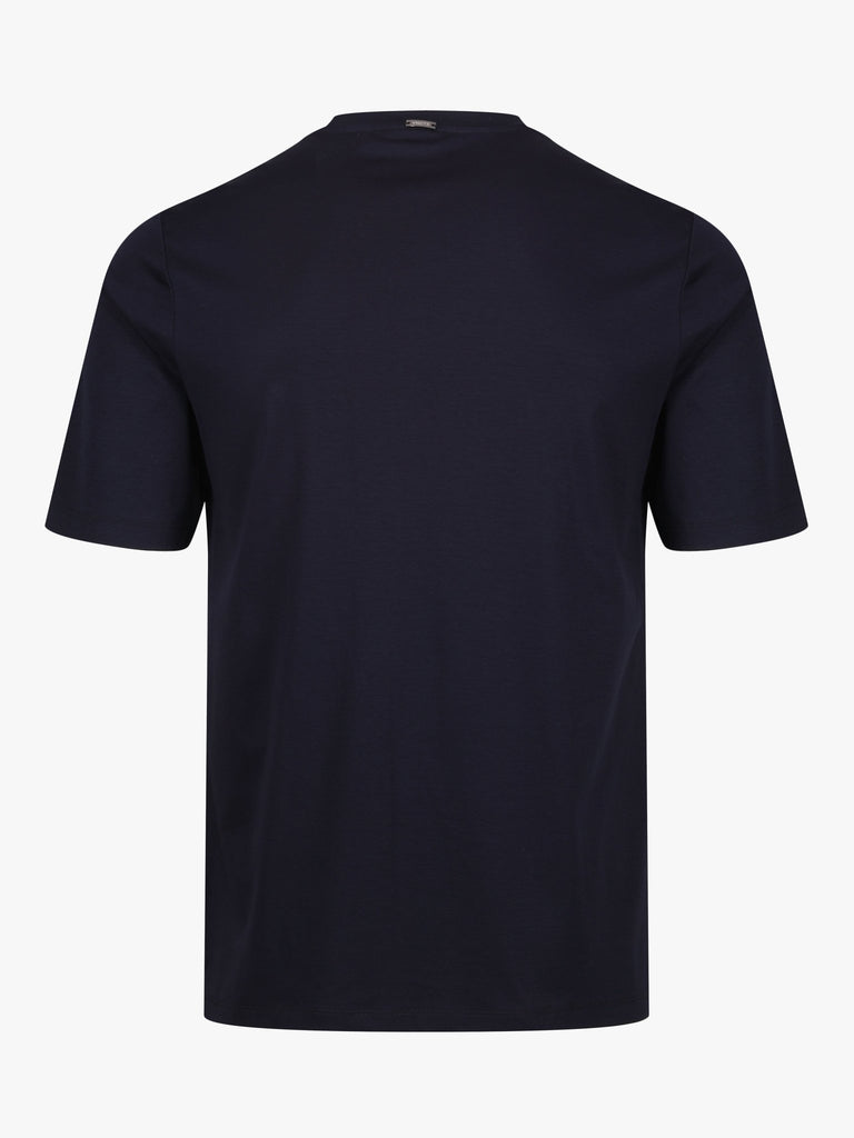 Luxury Mercerised Pocket Logo T-Shirt - Navy - Vincentius
