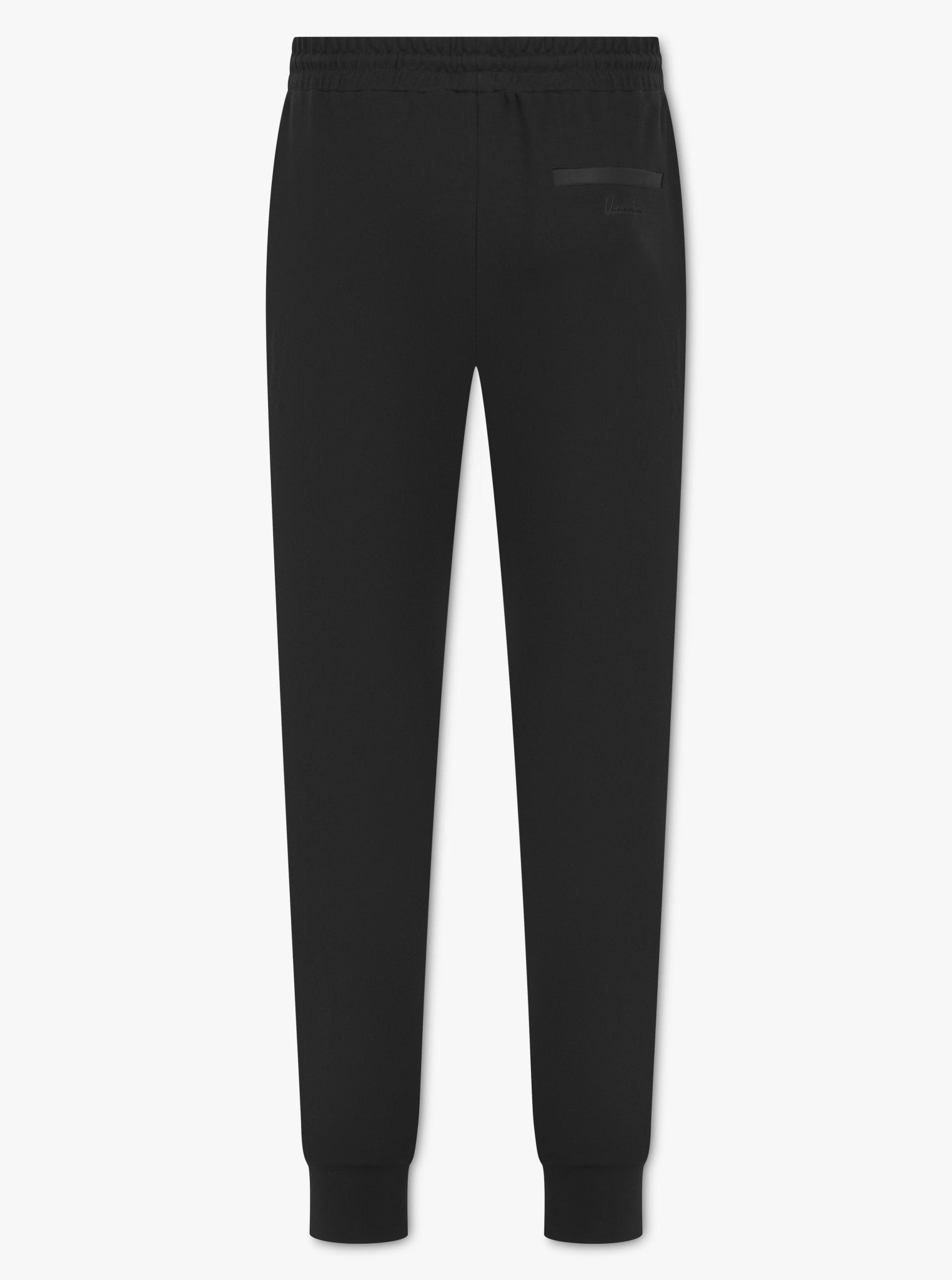 Luxury Nylon Panel Logo Jogger Black Vincentius