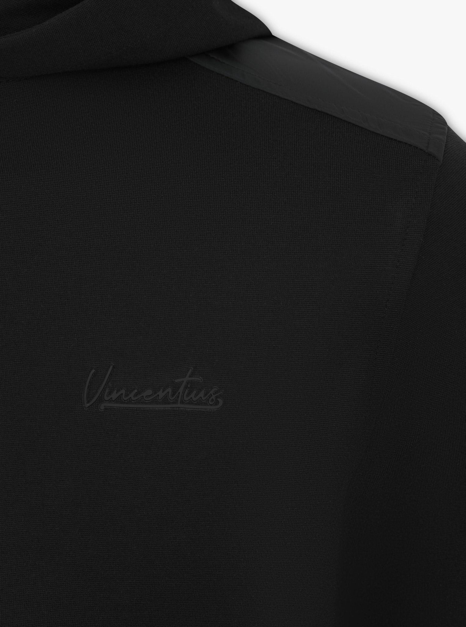 Luxury Nylon Panel Tracksuit - Black - Vincentius