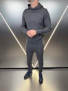 Luxury Nylon Panel Tracksuit - Charcoal - Vincentius