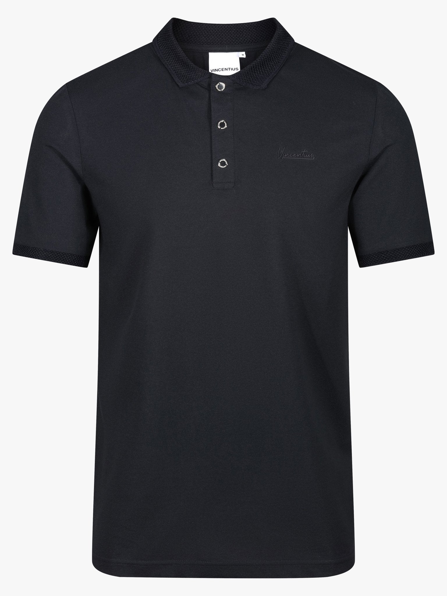 Luxury Pique Logo Polo - Midnight Navy - Vincentius