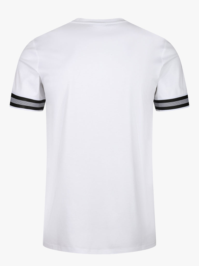 Luxury Ribbed Cuff T-Shirt - White - Vincentius