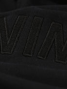 Luxury Tonal Applique Hoodie - Black - Vincentius