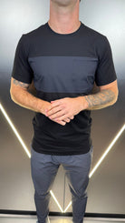 Luxury Vertex Panel T-Shirt - Black - Vincentius