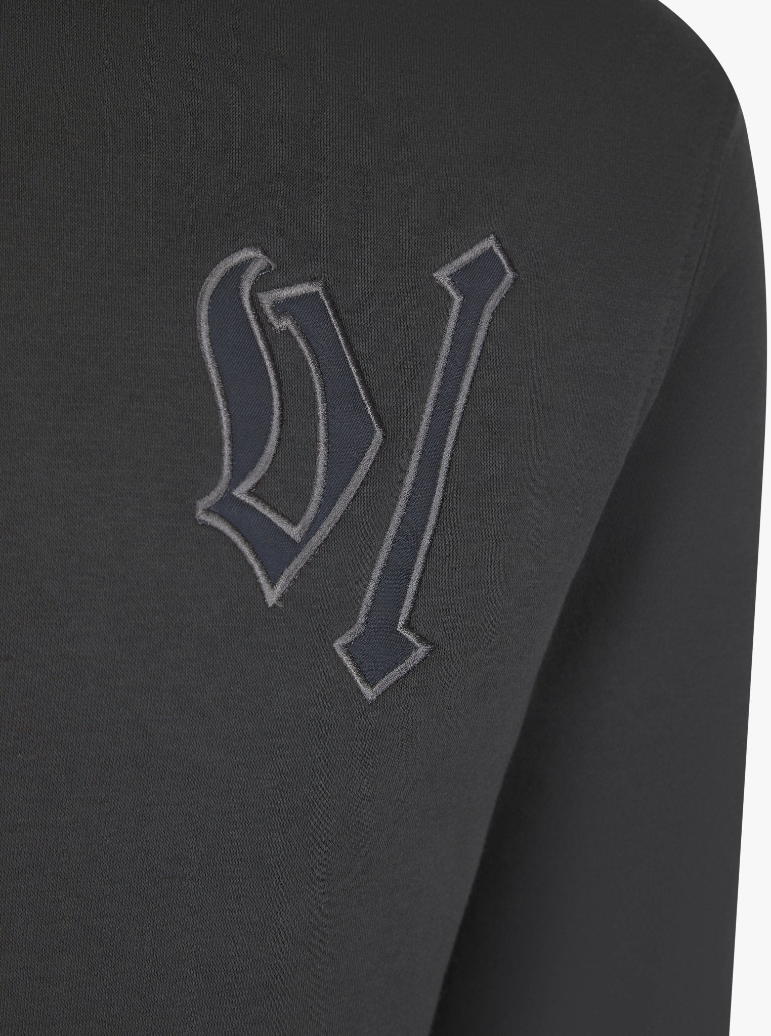 Monogram Luxe Hoodie - Charcoal - Vincentius