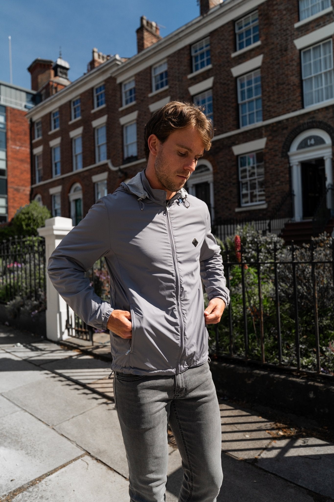Premium Reverse Jacket - Grey/Grey Marl - Vincentius