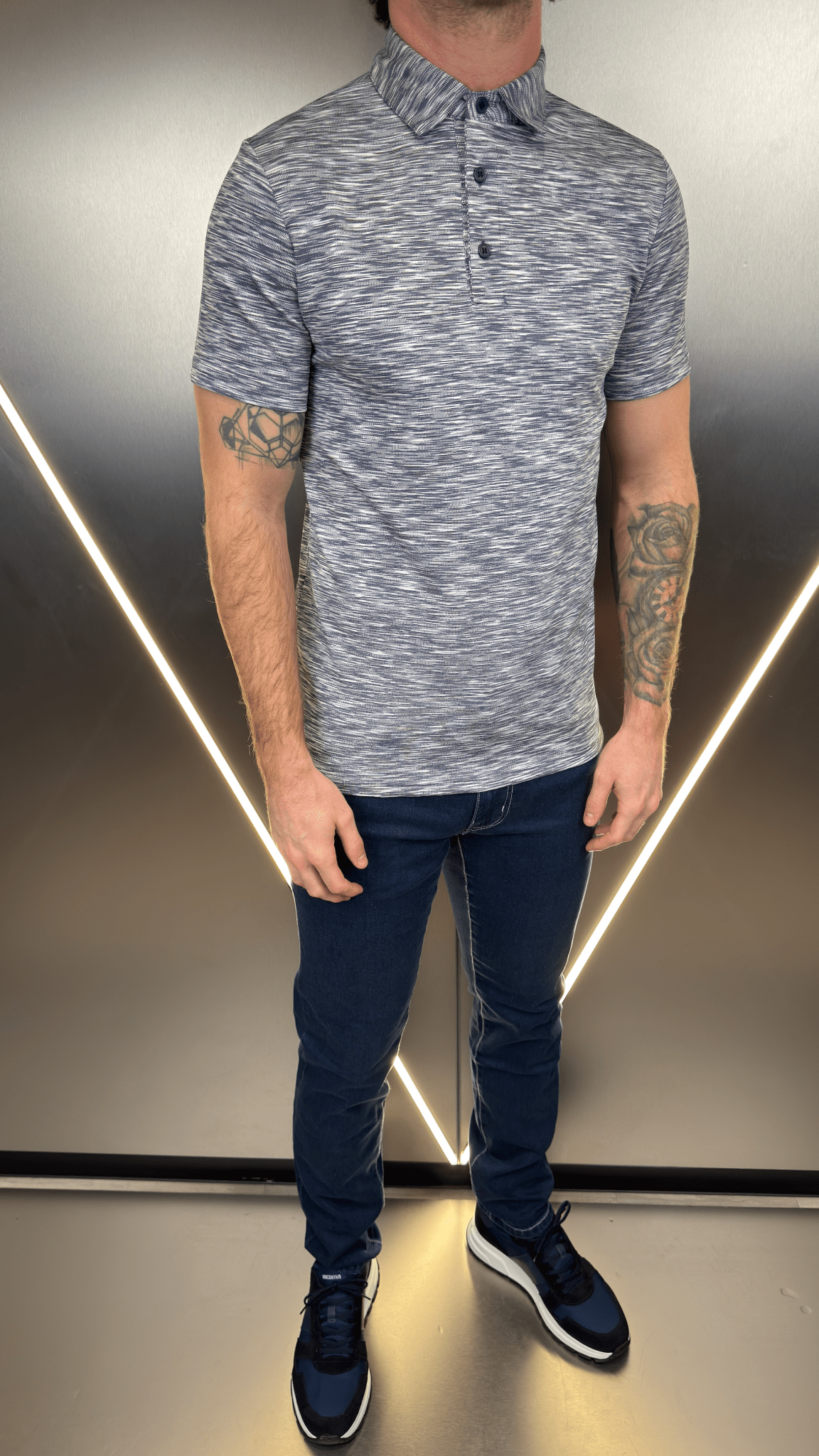 Space Dye Polo V2 - Navy - Vincentius