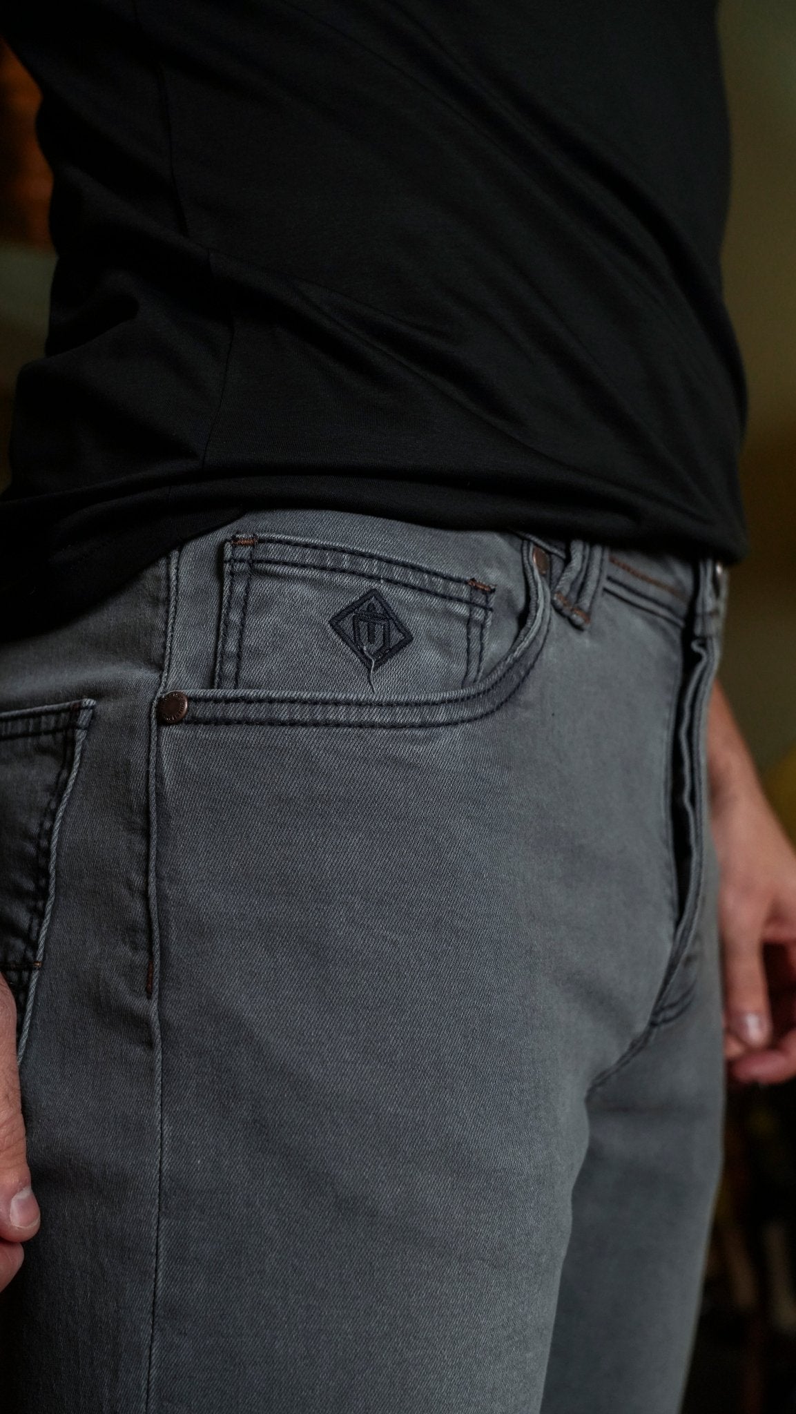 Super Luxury Edition Denim Jeans - Grey - Vincentius