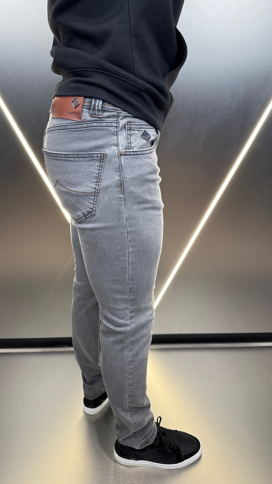 Super Luxury Edition Denim Jeans - Grey - Vincentius