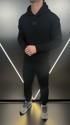 Tonal Badge Every Day Tracksuit - Black - Vincentius