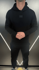 Tonal Badge Every Day Tracksuit - Black - Vincentius