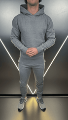 Tonal Badge Every Day Tracksuit - Grey Marl - Vincentius