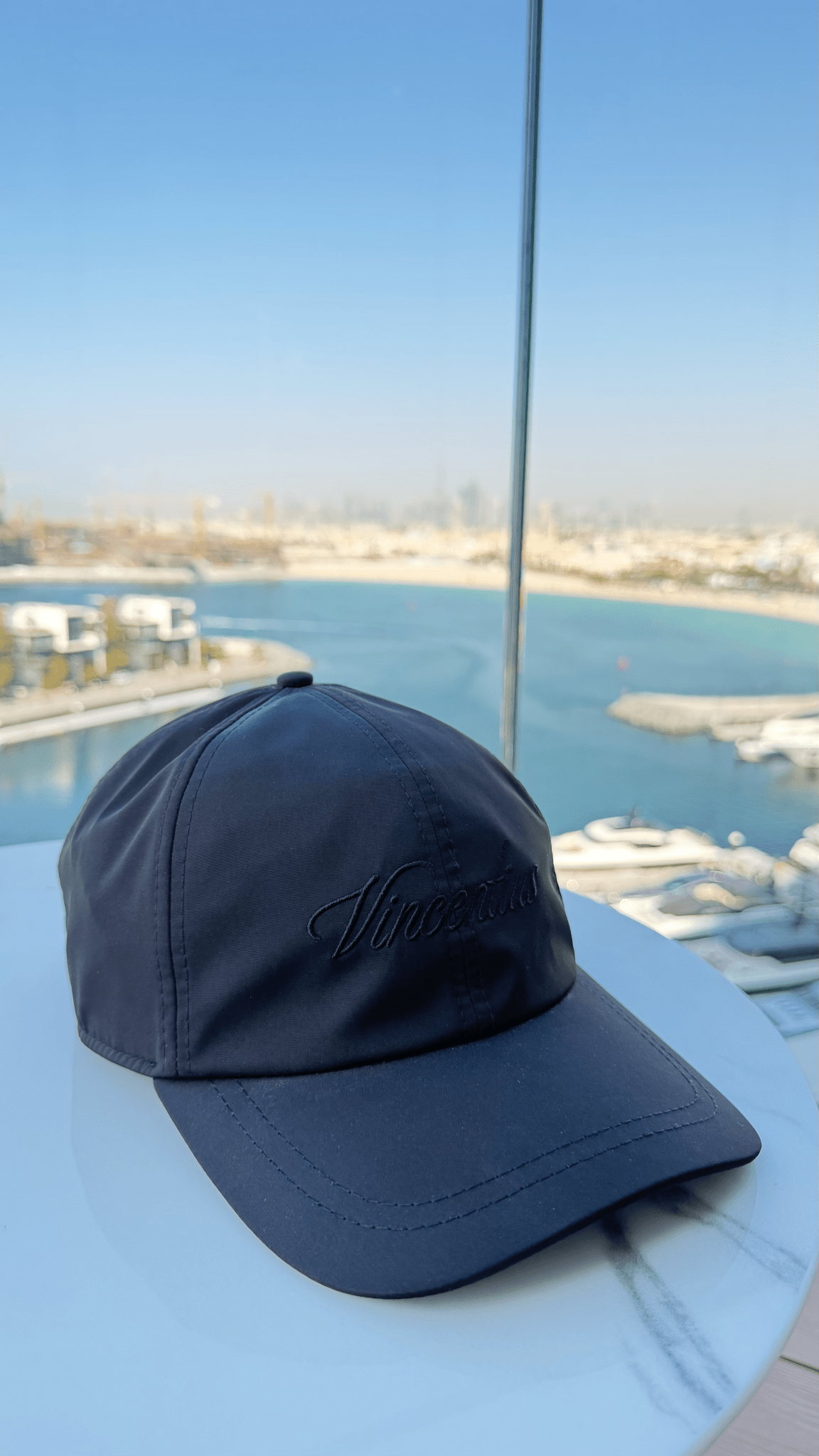 Transitional Script Cap - Charcoal - Vincentius
