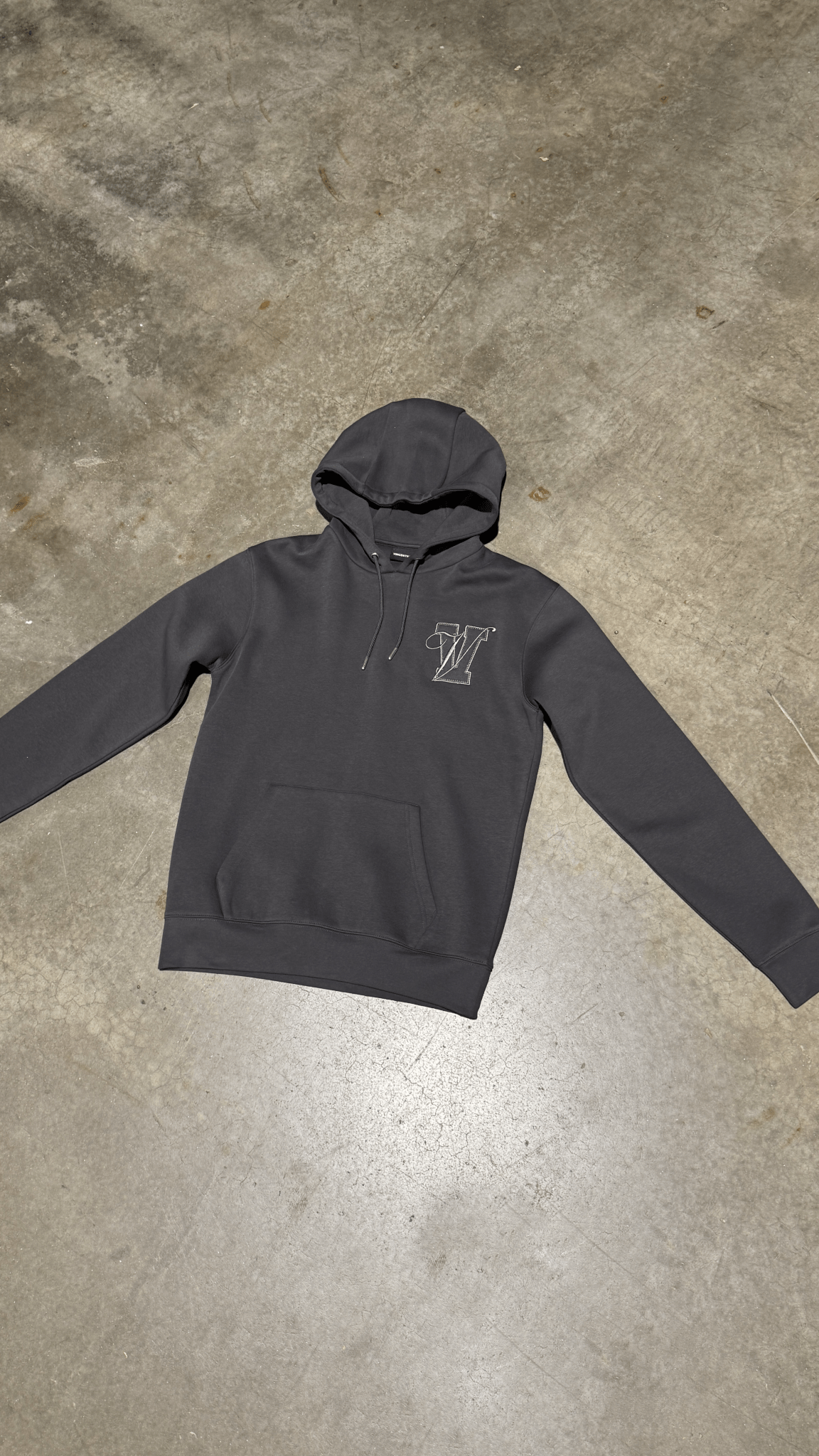 Varsity Luxe Hoodie - Charcoal - Vincentius