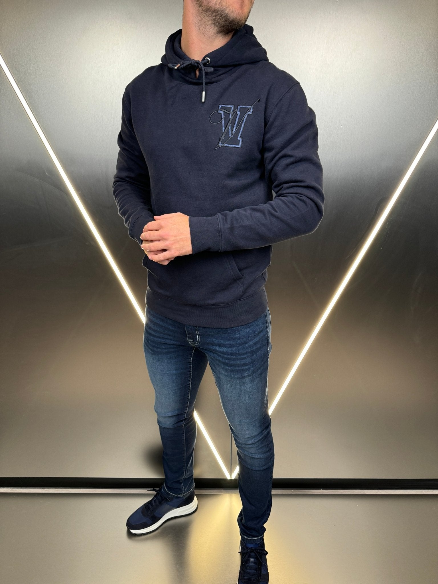 Varsity Luxe Hoodie - Navy (DISPATCH 18/10/24) - Vincentius