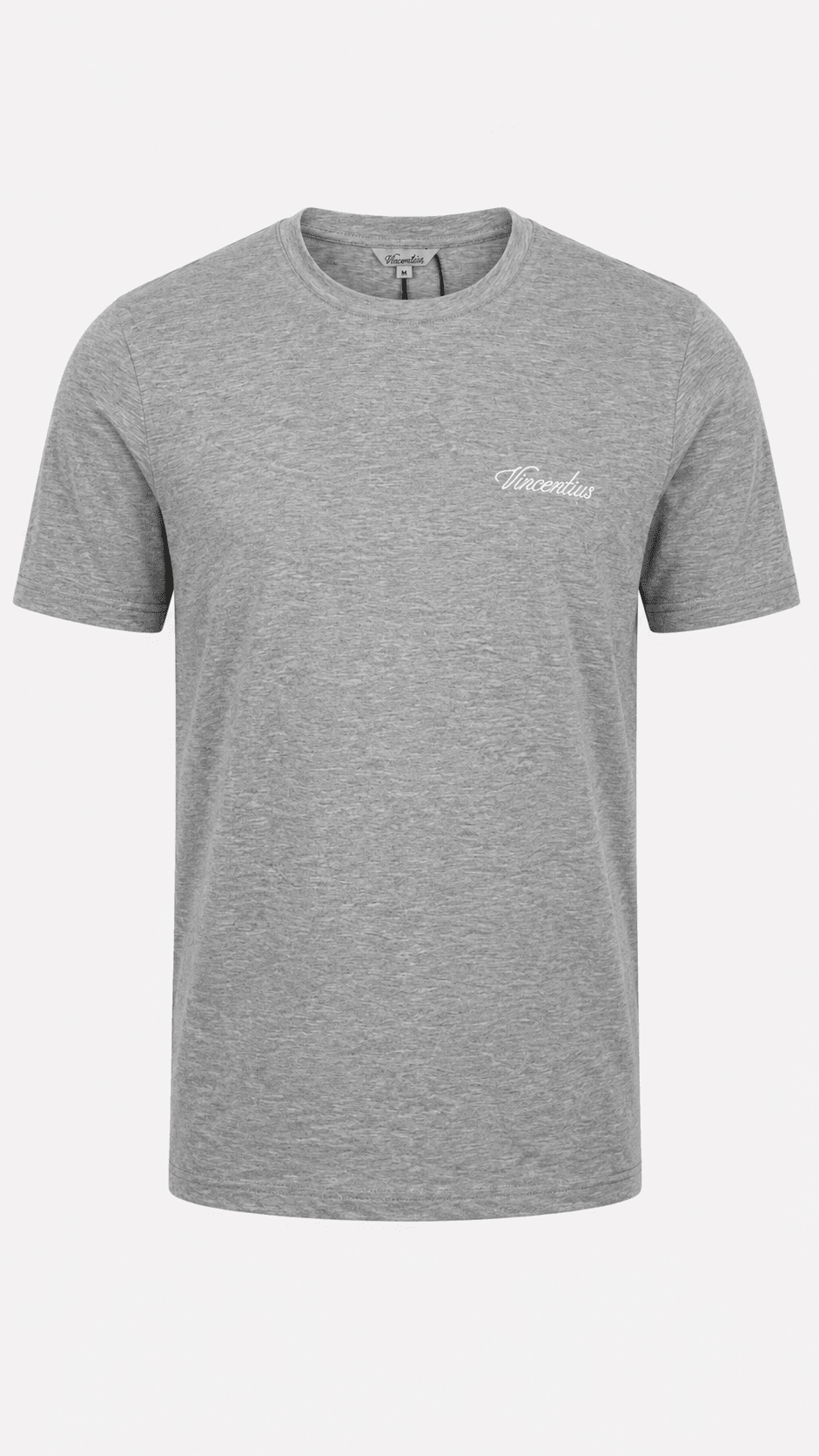 Vincentius Elegant Script T-Shirt - Grey Marl - Vincentius