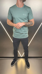 Vincentius Script Logo T-Shirt - Sage - Vincentius