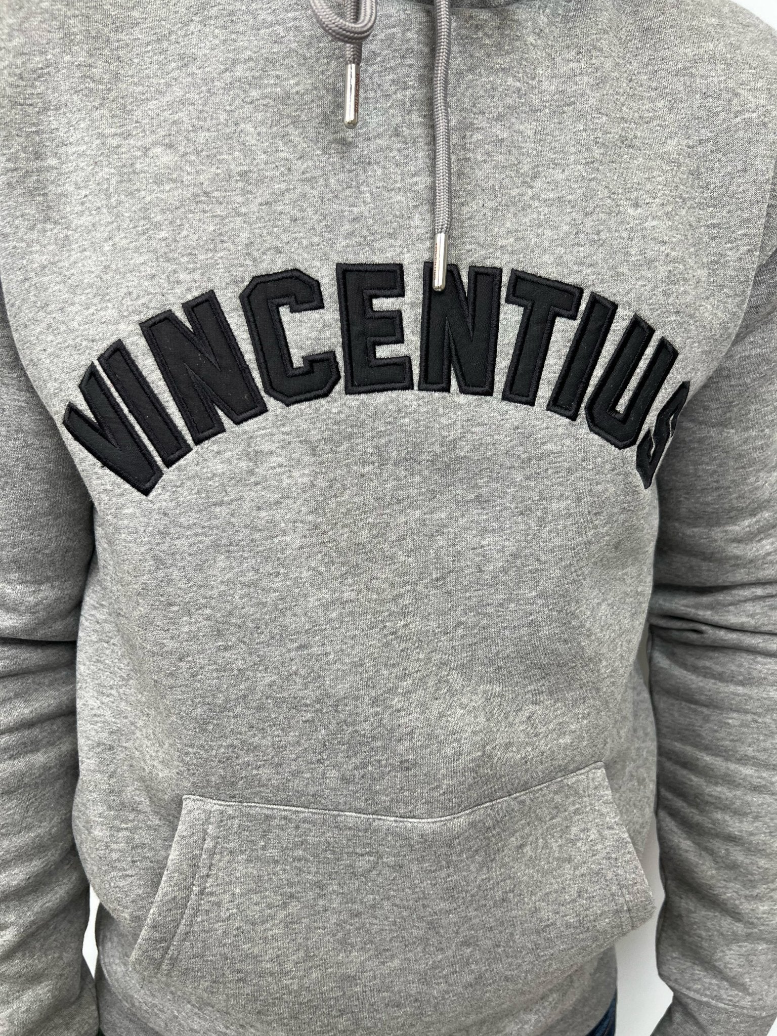 Applique Luxe Hoodie - Grey - Vincentius