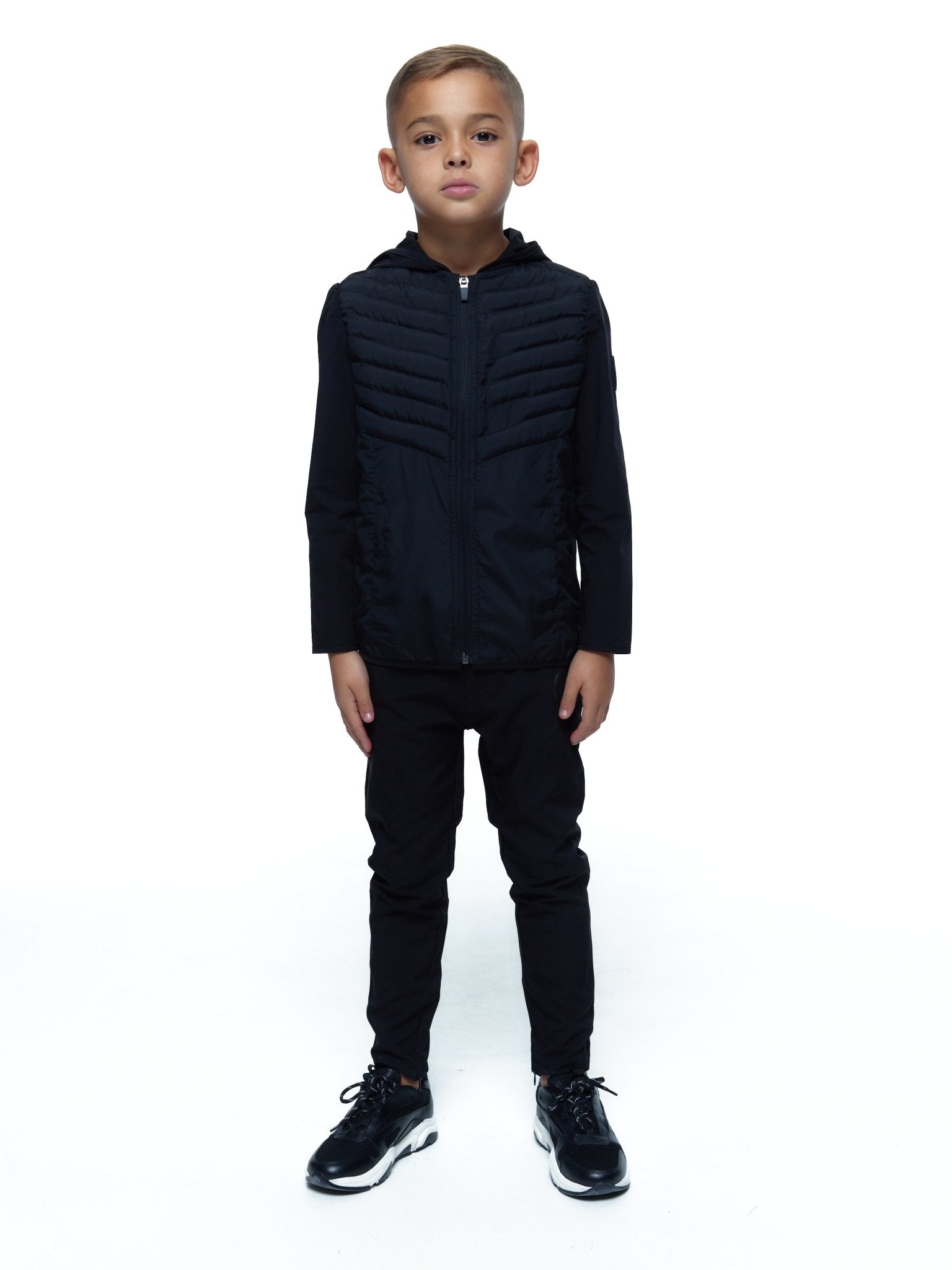 Boy's Black Utility Jacket - Vincentius