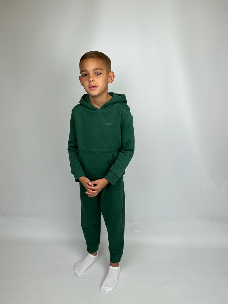 Boy's Every Day Tracksuit - Forest Green - Vincentius