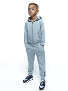 Boy's Grey Hybrid Tracksuit - Vincentius