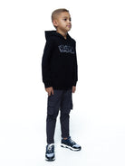 Boy's Luxury Black Graffiti Hoodie - Vincentius