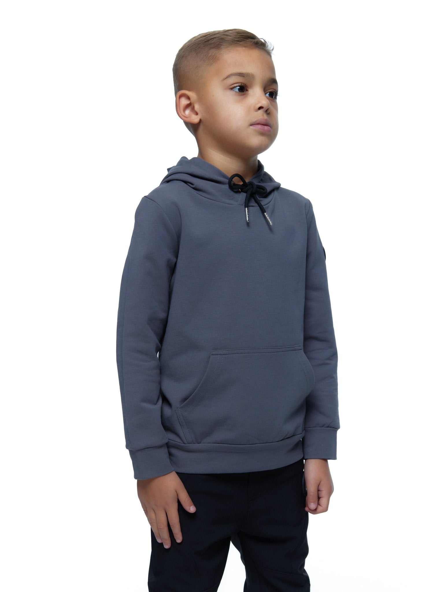 Boys Luxury Graphite/Black Badge Hoodie - Vincentius