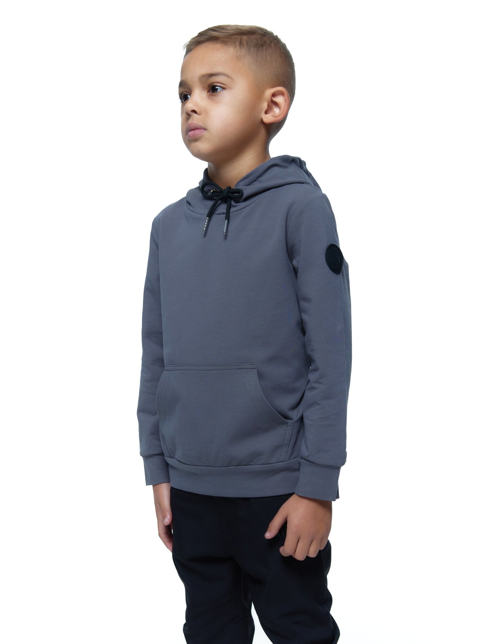 Boys Luxury Graphite/Black Badge Hoodie - Vincentius