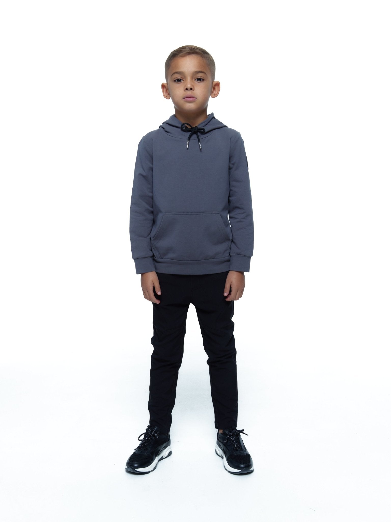 Boys Luxury Graphite/Black Badge Hoodie - Vincentius