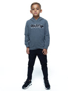 Boy's Luxury Grey Graffiti Hoodie - Vincentius