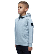 Boys Luxury Grey/Black Badge Hoodie - Vincentius