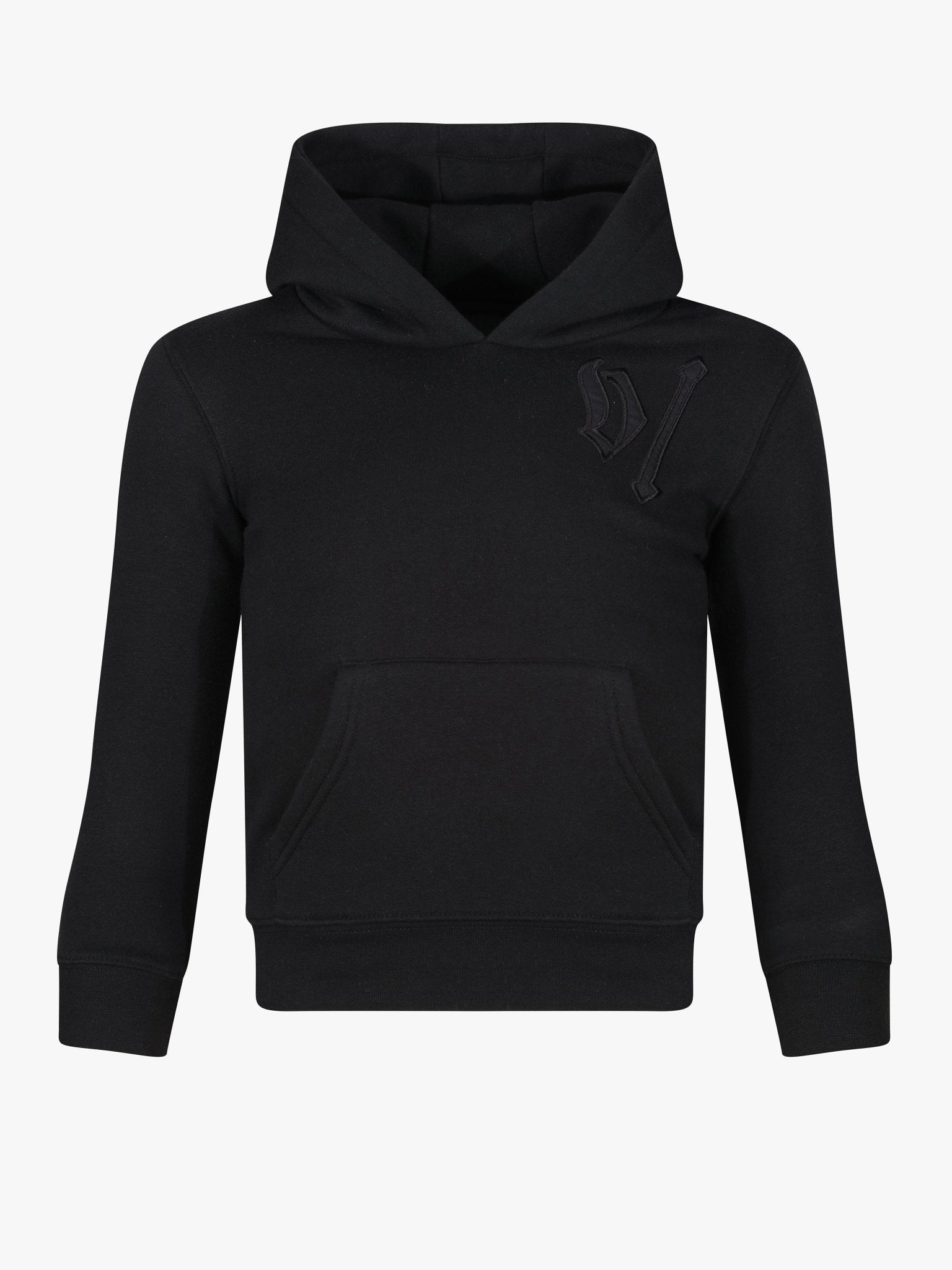 Boy's Monogram Luxe Hoodie - Black - Vincentius