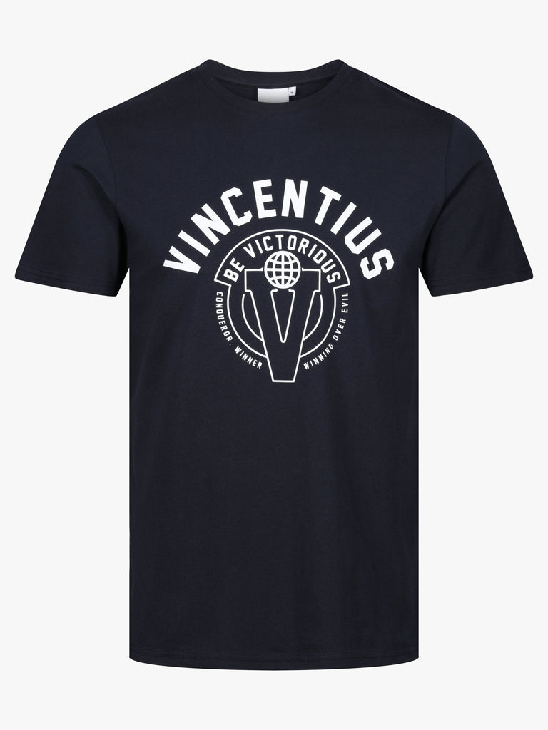 Luxe Crest T-Shirt - Navy - Vincentius
