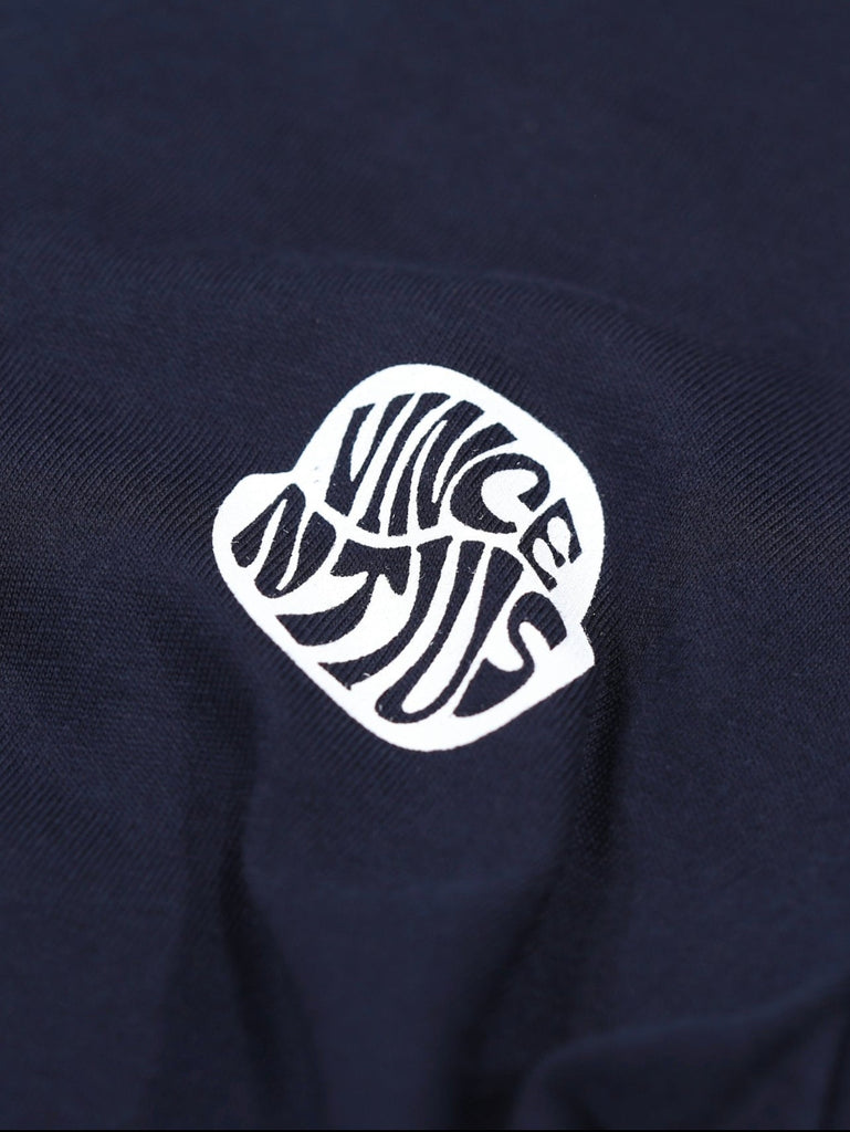 Luxe Navy/White Groovey T Shirt - Vincentius