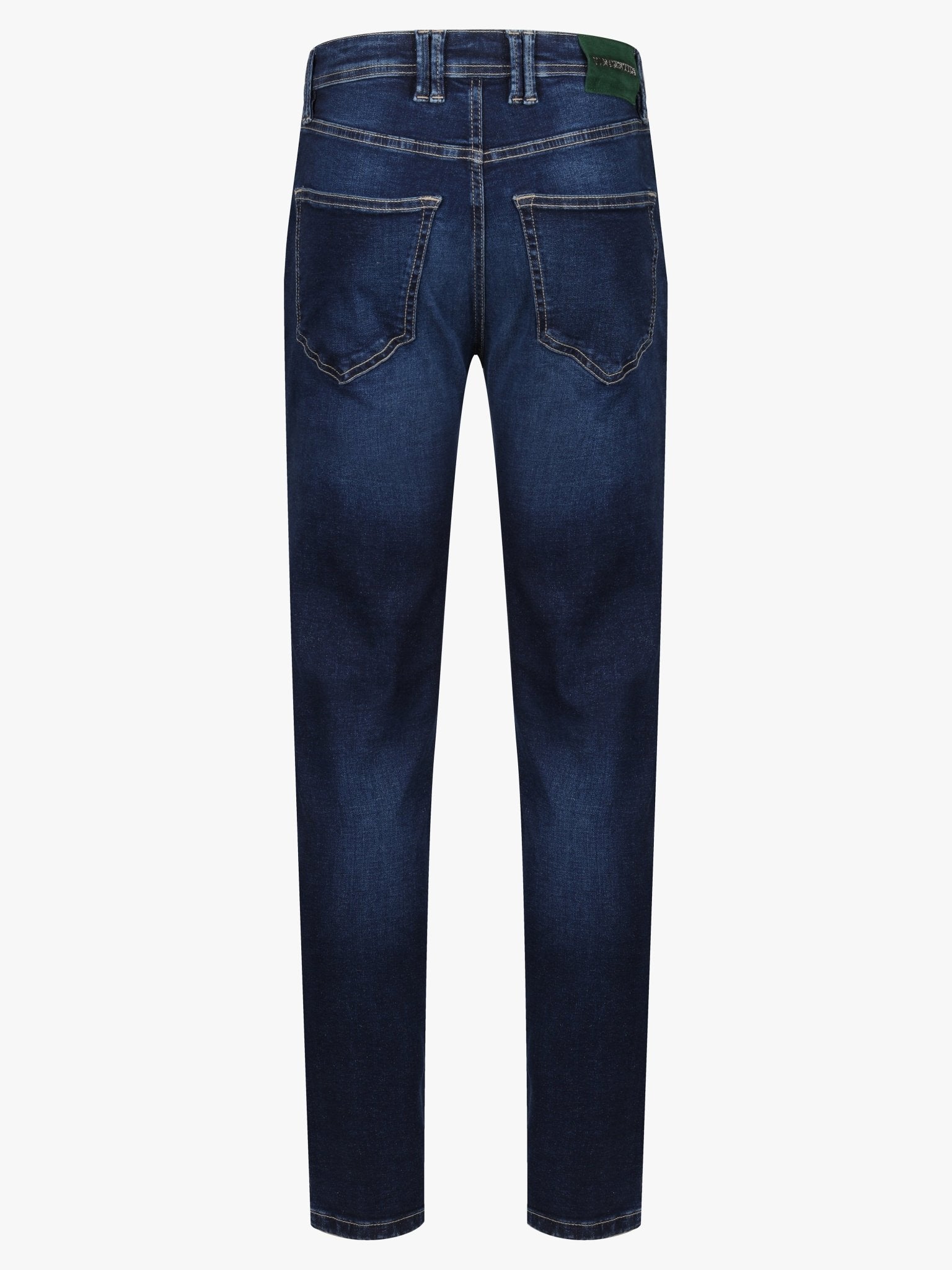 Luxury Edition Tailored Fit Jeans - Dark Blue/Green Patch - Vincentius